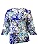Karen Scott Women's V-Neck Damask Knit Top