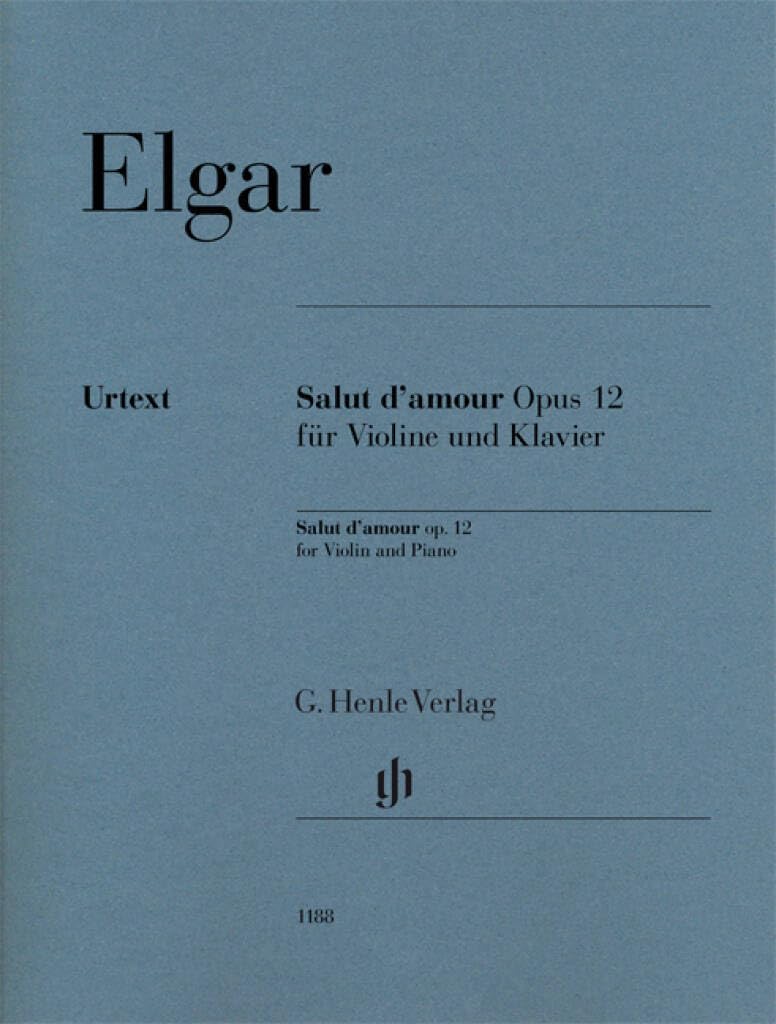 Salut d'amour Opus 12 - Violin & Piano - Urtext ( HN 1188 ): Instrumentation: Violin and Piano