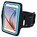 i2 Gear Cell Phone Armband for Running - Workout Phone Holder Case with Adjustable Arm Band Sleeve for Galaxy S10, S9, S8 and iPhone 12, 11, X, XS, XR (Cyan)