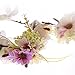Ever Fairy 2pcs/Set Beige Flower Crown and Wrist Band Wedding Hair Wreath flower Headband (Beige)