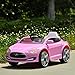 Costzon Kids Ride On Car, 6V Battery Powered Electric Vehicle with 2.4 GHZ Remote Control, Safety Belt, Led Headlights, Horn, Music, Volume Control (Pink)