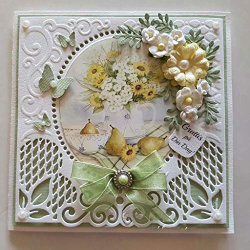 Merry Christmas Cutting Dies Mould Metal Cutting Dies Creative Christmas Greeting Die Cut Stencil Metal Template Mould Cut Dies for DIY Scrapbook Album Paper Card Making (Hollow Tree) - Thumbnail 2