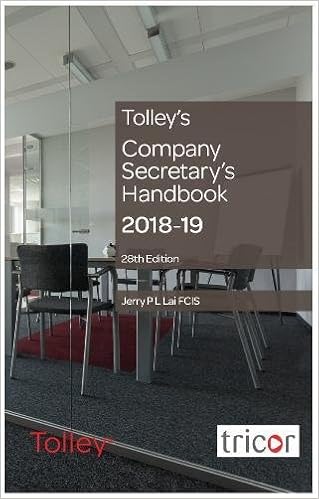 Tolleys Company Secretarys Handbook 9781474307925 Amazon - 