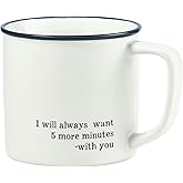 Santa Barbara Design Studio Black and White Coffee Cups Face-to-Face Designs Stoneware Mug, 16-Ounce, 5 More minutes