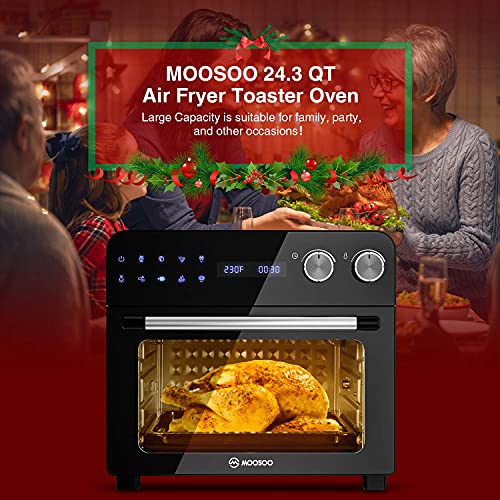MOOSOO Air Fryer Oven, 24.3 Quart Air Fryer Toaster Oven Combo for