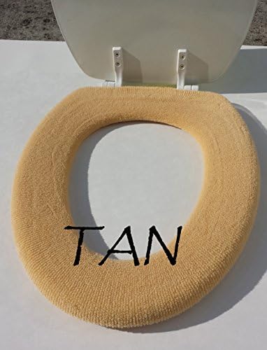 Bathroom Toilet Seat Warmer Cover Washable (Tan Beige)