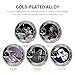Womdee 2019 New Apollo 11 50th Anniversary Commemorative Coin with Precious Pictures, NASA Humans First Landing, Coin Jewelry Collection Art Gift Souvenir Novelty Coin Set of 2