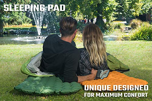 AlphaBeing Camping Sleeping Pad for Backpacking, Hiking, Ultralight Inflatable Air Mattress Waterproof Compact Sleep Mat