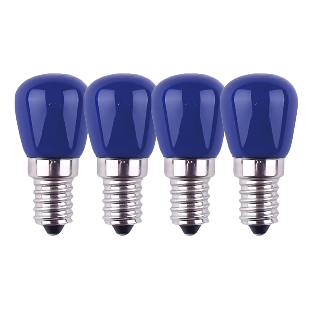 HUAMu 4 x 3 W E14 Blue LED Bulb, E14 Blue Decorative LED Bulb, 25 W Red Bulb Replacement, Suitable for Ambient Lighting, Halloween, Christmas Decorative Lights