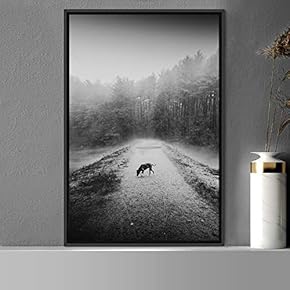 signwin Framed Canvas Wall Art Duotone Pupper Animals...