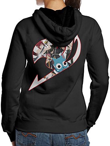 BNBN Women's Fairy Manga Tail Hoodies On The Back Size XXL Black