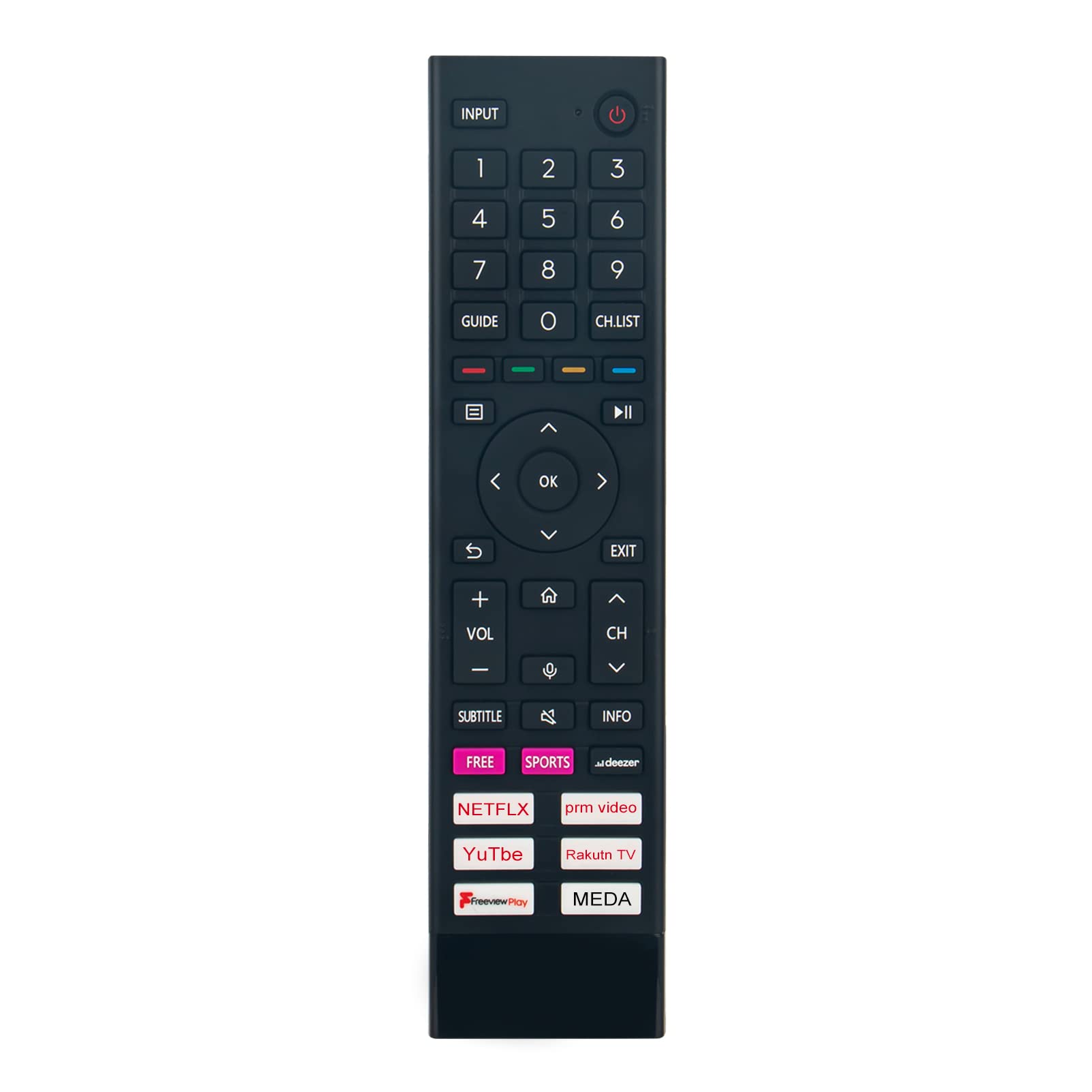 VINABTY ERF3A80 Replacement Voice Remote Control fit for Hisense 4K Ultra HD Smart TV 43A63HTUK 43A7GQTUK 50A63HTUK 50A6BGTUK 50A7GQTUK 50E77HQTUK 55A6BGTUK 55A63HTUK 58A6BGTUK 58A7HQTUK 65A6BGTUK