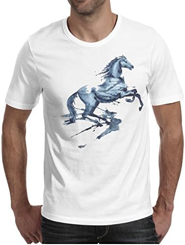 Eoyles Horse Riding Chebi Man Comfortable Designer Round Neck White Striped Shirt