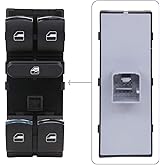 ZBN 5ND959857 5k4959857 Power Window Control Switch Front Left (Driver Side) Compatible with VW Jetta Tiguan Touran Touareg Passat CC Golf Polo Amarok Rabbit GTI R32 Caddy