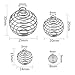 Habbi 50pcs 4 Size Spiral Bead Cage Pendant Crystal Holder for Necklace Making(8X9mm/15X14mm/25X20mm/30X25mm)