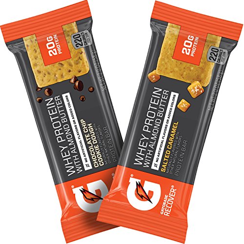 Gatorade Whey Protein with Almond Butter Bars, Variety Pack, 2.0 oz