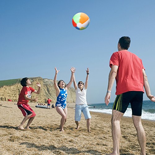 image for Lumiparty Beach Balls [12 Pack], Inflatable Beach Balls Bulk, Pool Bea