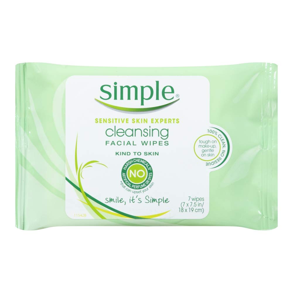 Simple Cleansing Facial Wipes 7 Count (6 Pack)