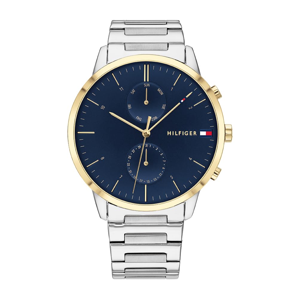 Tommy Hilfiger Analogue Multifunction Quartz Watch for Men with Silver Stainless Steel Bracelet - 1710408