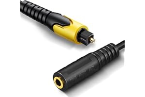 Tackston 192KHz DAC Optical to 3.5mm Converter, Optical Audio Cable to AUX Adapter, One Way SPDIF to Female Aux Cable for TV Audio Out to Speaker Headphone Old Sound Bar with AUX Interface, 4.6Ft
