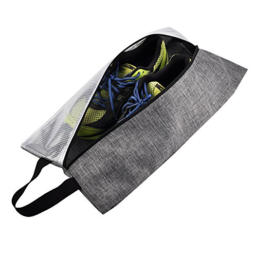 3 Pack Portable Travel Shoe Bags, CGBE Shoe Bag Lightweight Luggage Organizer Pouch For Men & Women (Light grey)