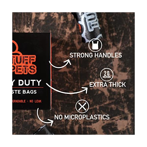 Tuff-Pets-50-Stronger-Dog-Poo-Bags-Biodegradable-Eco-Doggie-Poop-Bags-with-Tie-Handles-on-a-Roll-Cornstarch-16-Dispenser-Refill-Rolls-Thick-Doggy-Waste-Bags Tuff Pets 50% Stronger Dog Poo Bags | Biodegradable Eco Doggie Poop Bags with Tie Handles on a Roll Cornstarch | 16…