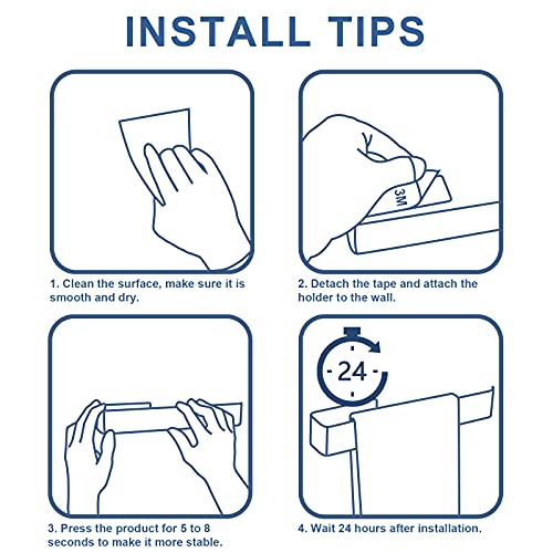 GOODCORNER Hand Towel Holder Self Adhesive - Towel Ring Stainless Steel Towel Rail for Bathroom