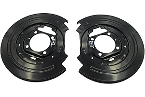 Zyntorly 924-215 2PCS Rear Left Right Brake Dust Shield for Lincoln Navigator 1998 1999-2002 for Ford F-250 1998-1999 Driver 