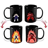 Set of 2 Vegeta and Goku Dragon Ball Z Color Changing Heat Reactive Coffee Mug