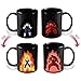 Set of 2 Vegeta and Goku Dragon Ball Z Color Changing Heat Reactive Coffee Mug