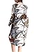 ELLAZHU Women Spring Cotton&Linen Bohemia Print Midi Dress Onesize SZ273 Brown