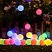 Meedasy Waterproof Outdoor Ball String Lights, 23FT/7M 50 Battery Powered LED Bulbs with 8 Modes Color Changing, Easy Remote Control, Perfect for Garden, Patio, Christmas Tree, Wedding, Holiday Decor