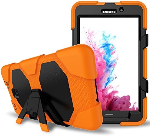 LKsung Armor Case For Galaxy Tab A 7.0,[Screen Protector][Dual Layer] [Heavy Duty][Shock Absorption]High Impact Resistant Cover For Samsung Galaxy Tab A 7.0 (SM-T280 / SM-T285)(tangerine)