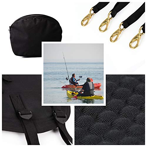 Leader Accessories Black/Gray Deluxe Kayak Seat SUP Seat Canoe Seat