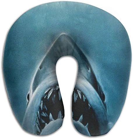 Shark Swimmer Duplex Print Neck Pillow Travel Pillow