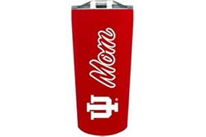 Campus Colors NCAA Stainless Steel Travel Tumbler for Mom - 18 oz - Double Walled Insulated Drinkware (Indiana Hoosiers - Crimson)