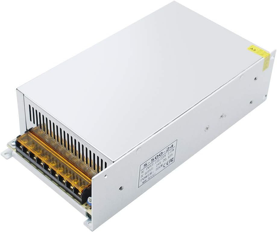 inShareplus 24V 20A 480W, DC Universal Regulated Switching Power Supply, 110/220V AC to DC 24 Volt LED Driver, Converter