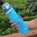 Valourgo Collapsible Water Bottle, Silicone Foldable with Leak Proof Valve BPA Free - blue 21 oz