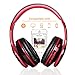 Wireless Bluetooth Headsets, Bodecin Skin Friendly Leather 3D Over-ear Stereo Sound Sport Bluetooth 4.0 + EDR Headphones for iPhone/iPad/Android Build in Mic Support TF Card(Black)