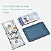 kinzd Minimalist Wallets For Women Rfid Blocking Protector Credit Card Holder Front Pocket Wallet Card Case Blue Oiled Waxed Leather Slim Thin Wallet For Mens