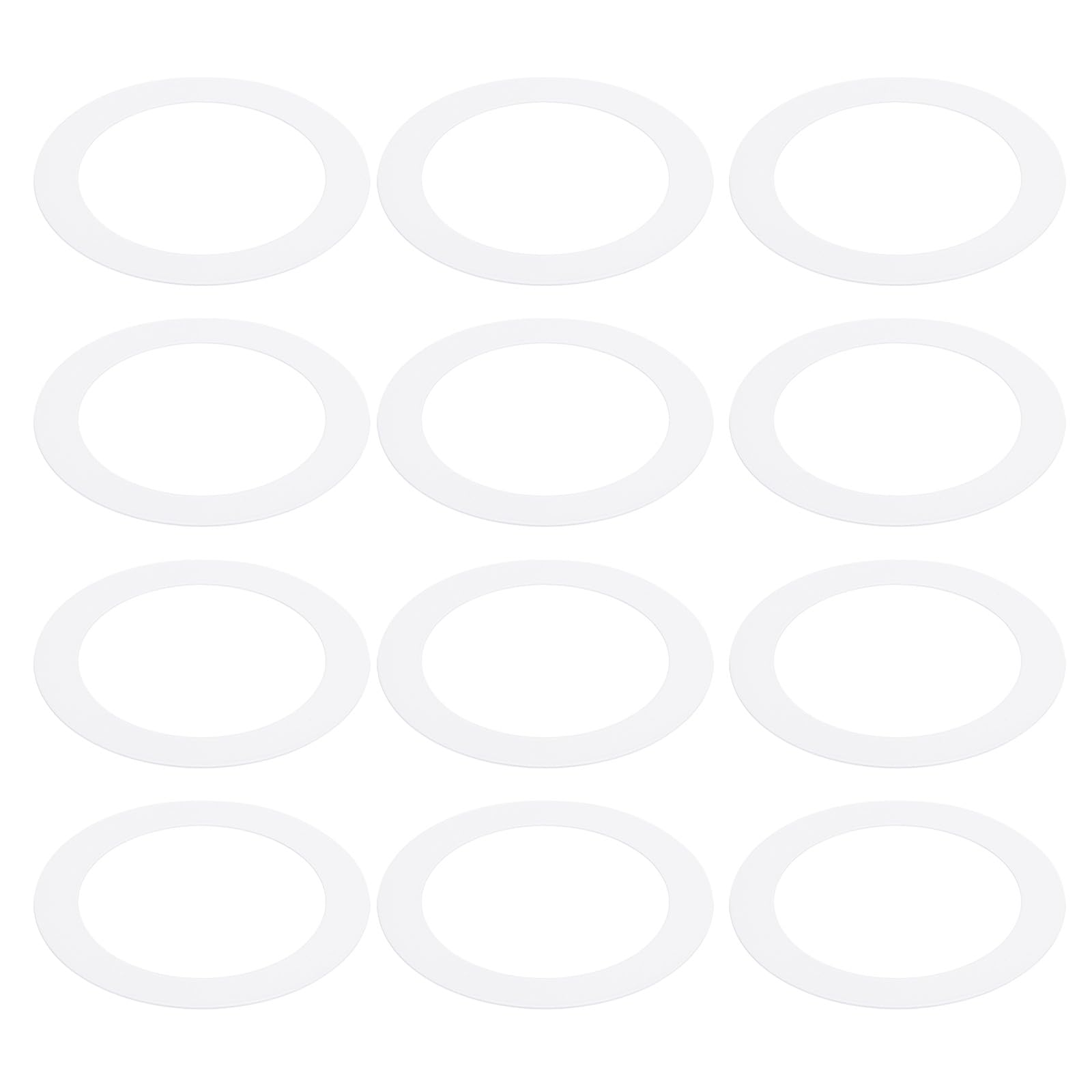 PATIKIL Goof Rings Inner Diameter 3.98", Outer Diameter 5.51", 12 Pcs Metal Goof Rings Cover Recessed Light Trim for Ceiling Wall Fixtures Can Lighting Down Light LED, Matte Finish White