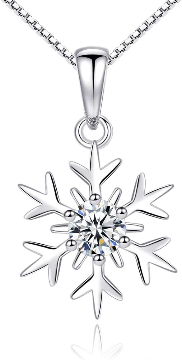 Heart Birth Stone Diamond Necklaces,925 Sterling Silver Cubic Zirconia Pendant for Women Valentine's Day Christmas Jewelry Gift for Women Girl