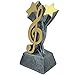 Decade Awards Music Note Trophy Lyrical Award - Engraved Plate on Request,silver, gold,5.75 inches tall