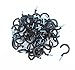 Yueton 50pcs Vinyl Coated Screw-in Ceiling Hooks Cup Hooks (Black) primary