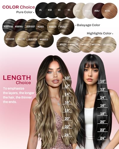 Moresoo Clip in Human Hair Extensions 60 cm Black Jet Remy Human #1 120 g 7pcs | Instant Volume, Invisible At The Neck, Modern Style, Easy To Wear, Soft Texture