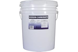 Duda Energy 50 lb Pail of Pure Sodium Carbonate Dense Soda Ash Na2CO3 pH Adjust Chemical Spa Pool Cleaning Dishwasher