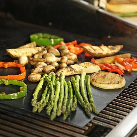 Nonstick Grill Mat, Set of 5, BBQ Grilling Baking Mats Reusable and Easy to Clean for Gas, Charcoal, Electric Home Outdoor Cook Barbecue