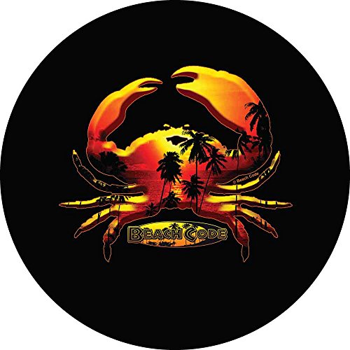 In Visible TC 0034 - Sunset Palm Beach Code Stone Crab Spare Tire Cover 13x37