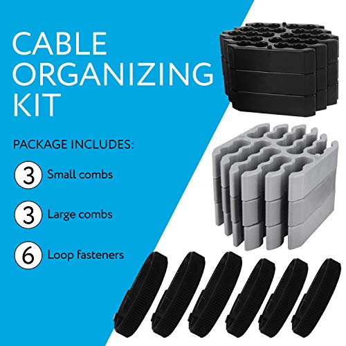 Cable Organizing Kit, 6 Network Cable Management Tools and 6 Fasteners