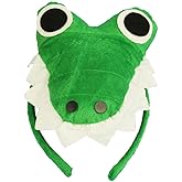 Animal Headband Plush Party Headpiece Hair Hoop Party Cosplay Costume Props - Crocodile